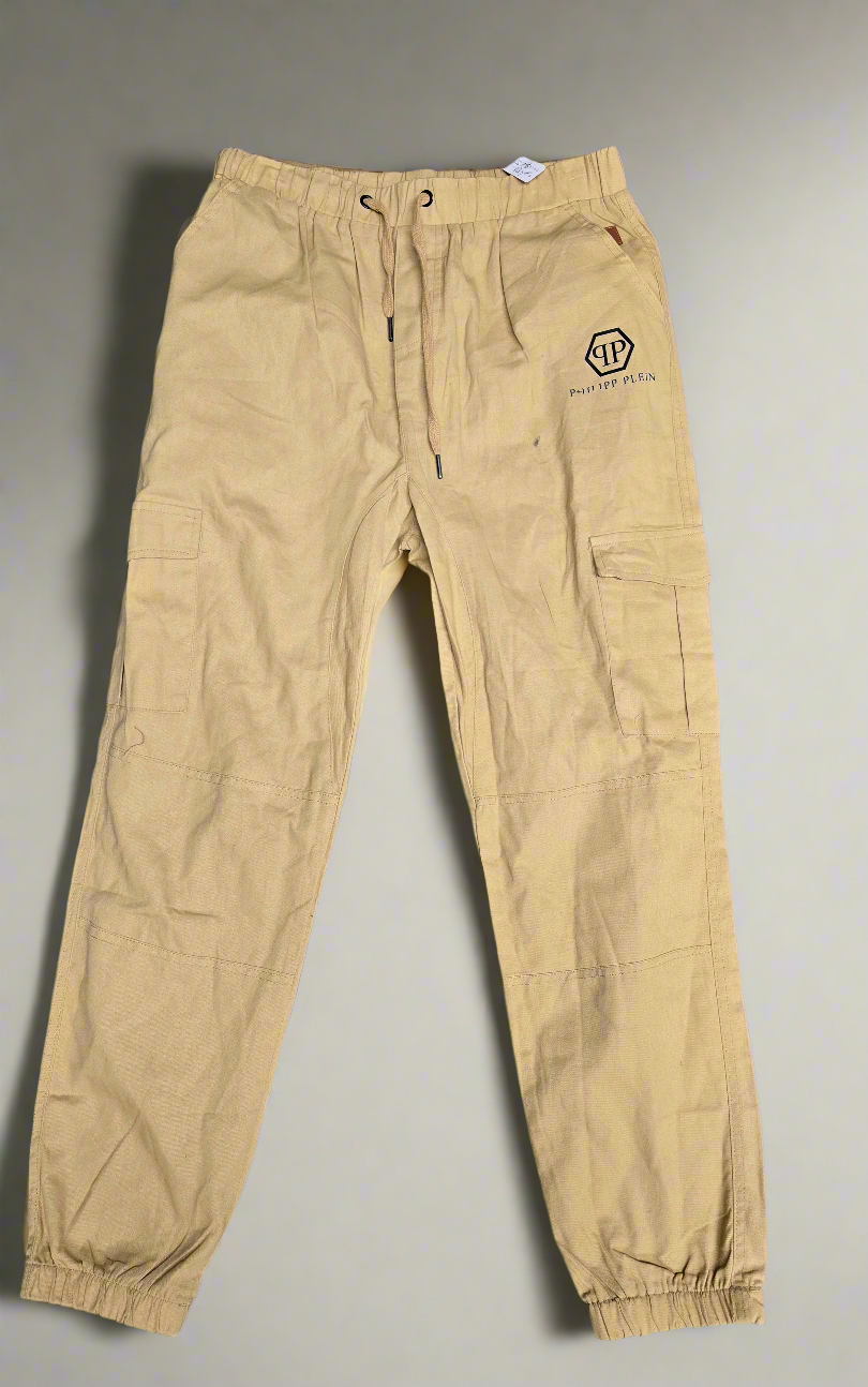Mens beige cargo pants Joggers
