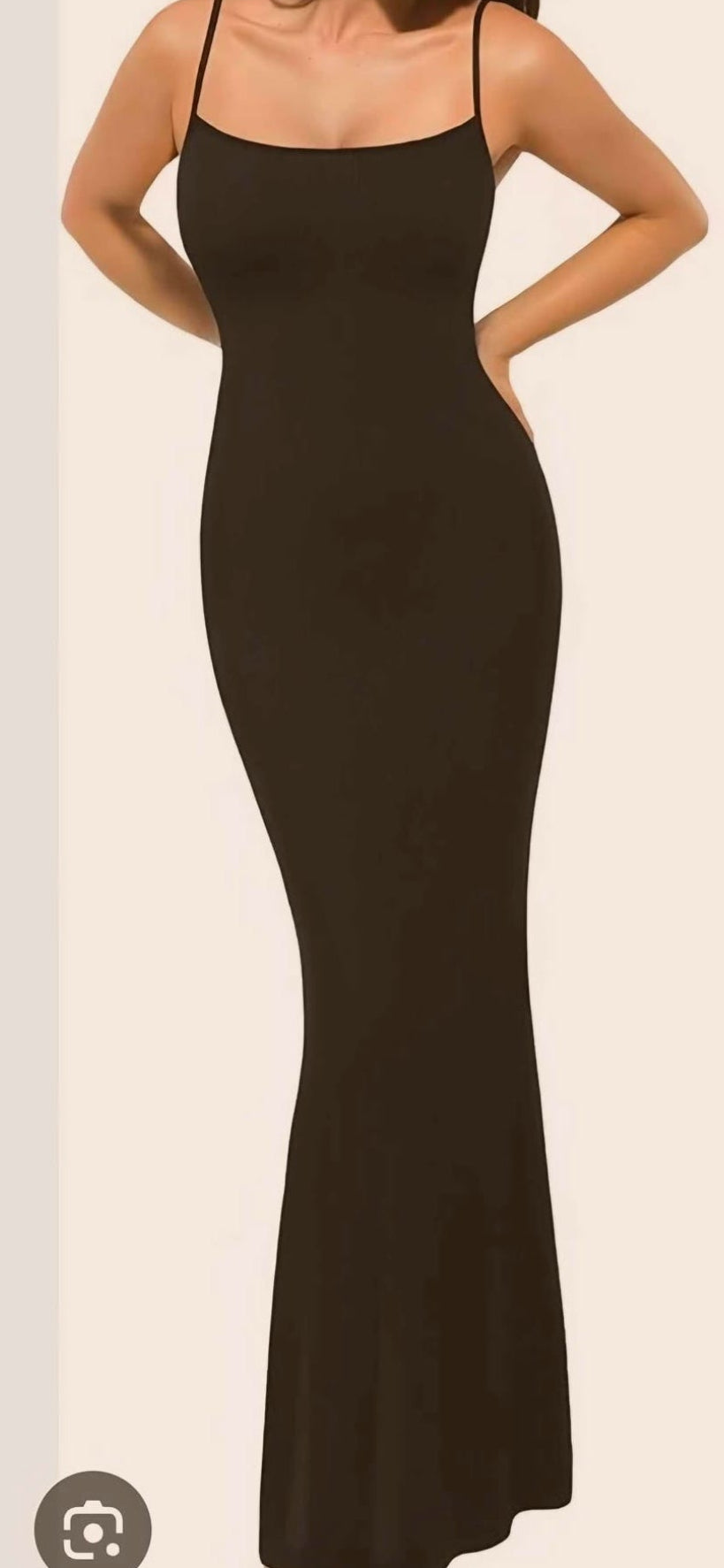 Popilush womens black maxi cami dress
