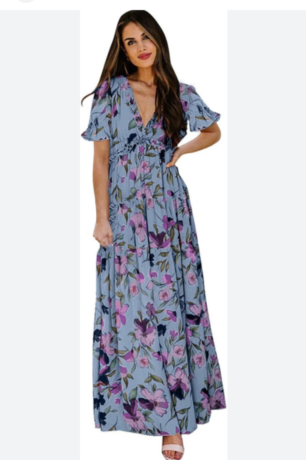 Womens floral long summer maxi dress