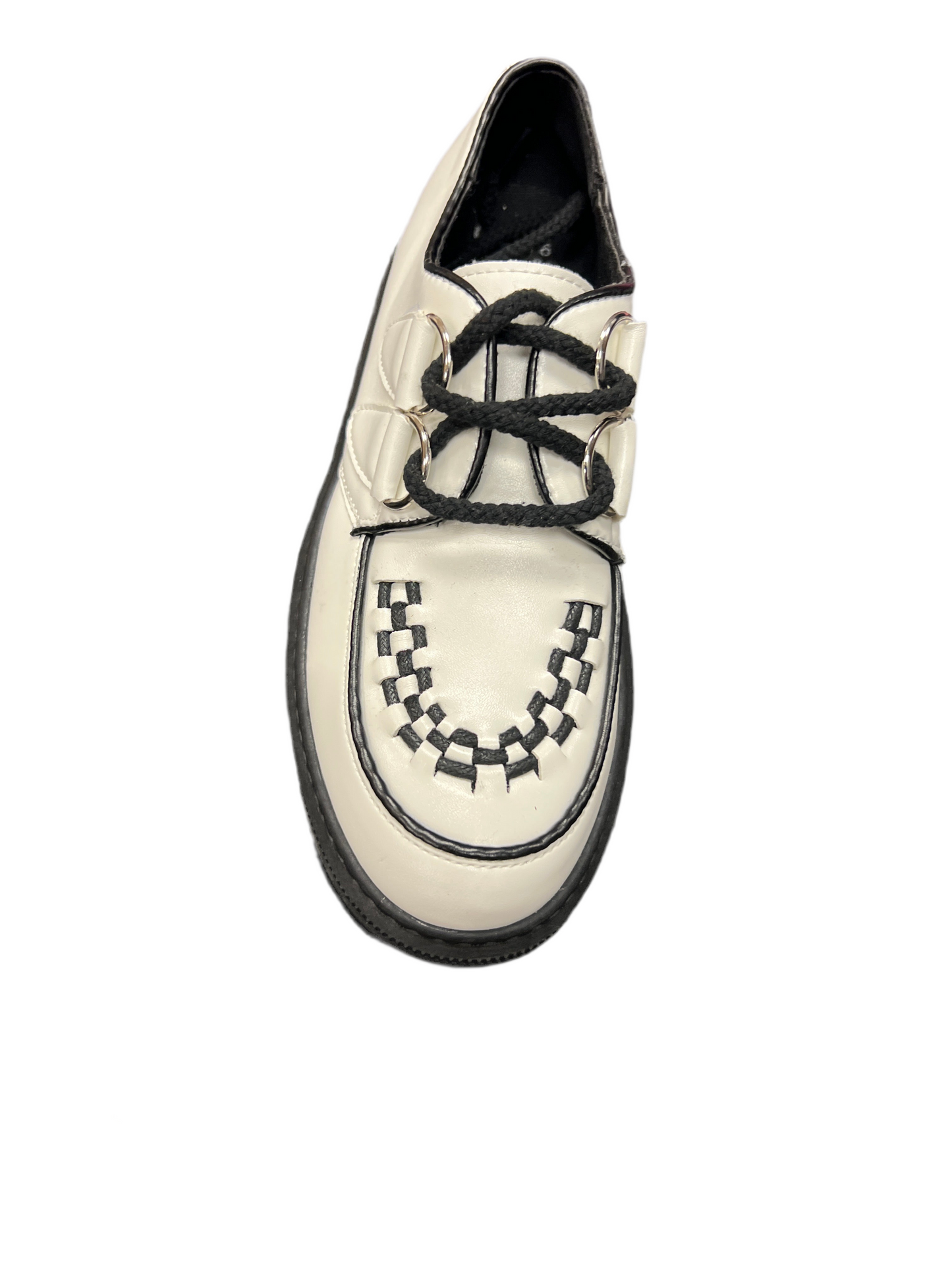 Truffle Collection Women's White and Black Footwear (creeper)
