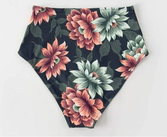 Cupshe Women's Smocked Ruffled High Waisted Bikini Bottoms