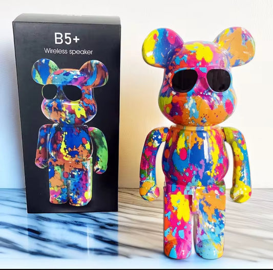 B5 + Wireless Graffiti Bear Speaker Galaxy Space Colorful Print