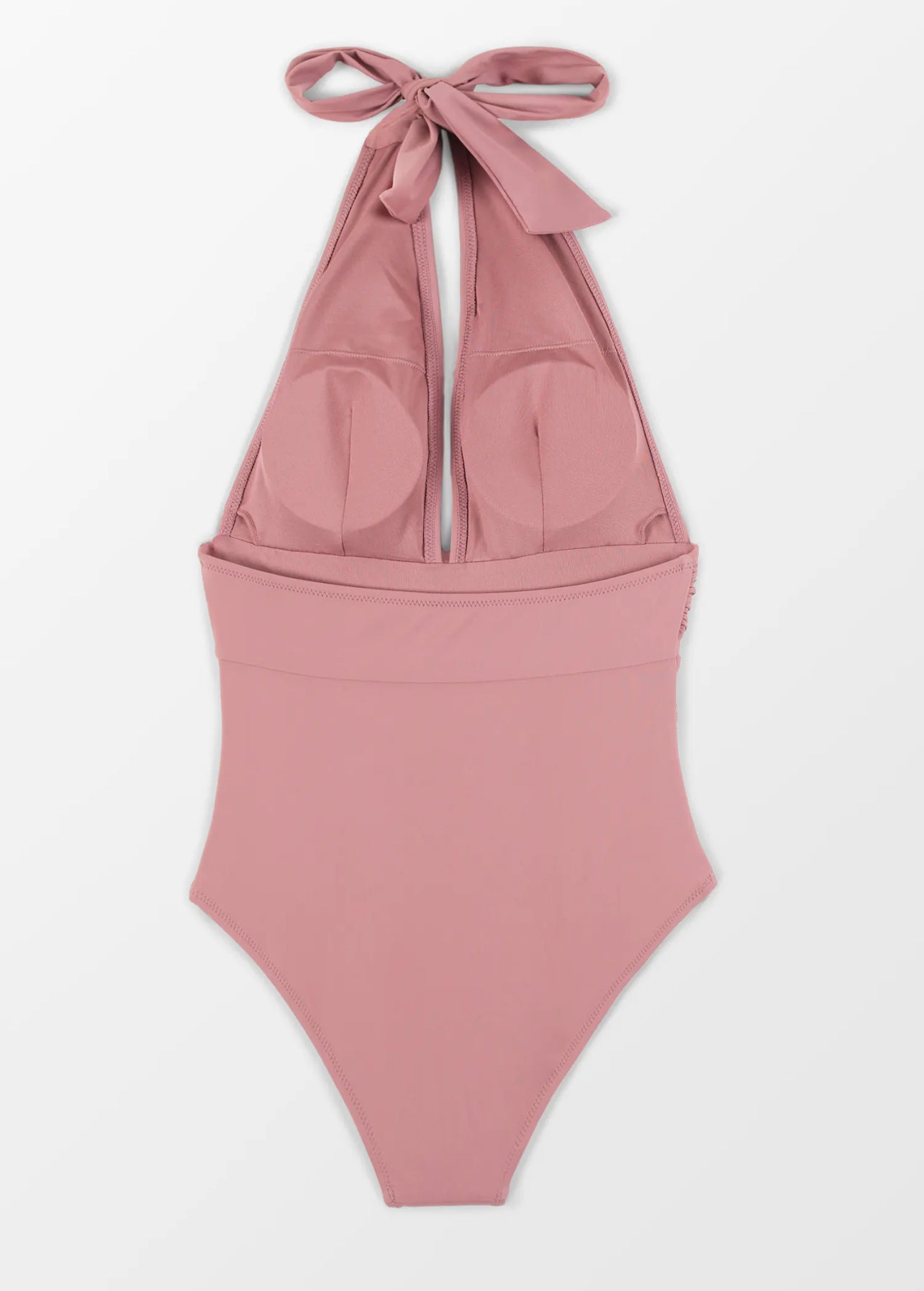 CUPSHE Pink Plunge Halter Tummy Control One Piece Swimsuit