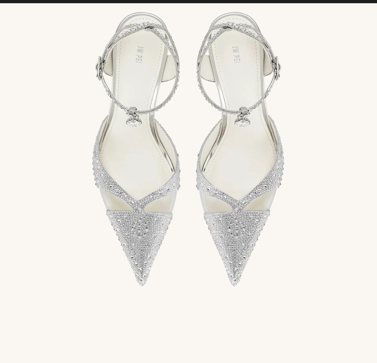 JW PEI Haidi Artificial Crystal Pumps - Silver