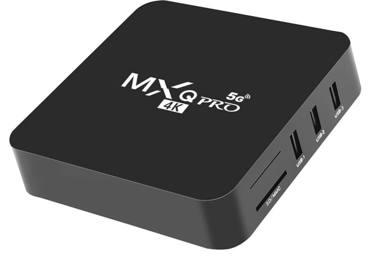 MXQ Pro 5G Android 13.1 TV Box Quad Core Ram 2GB ROM 16GB 4K H.265 HD 3D Dual Band 2.4G/5.8G WiFi Smart Home Media Player