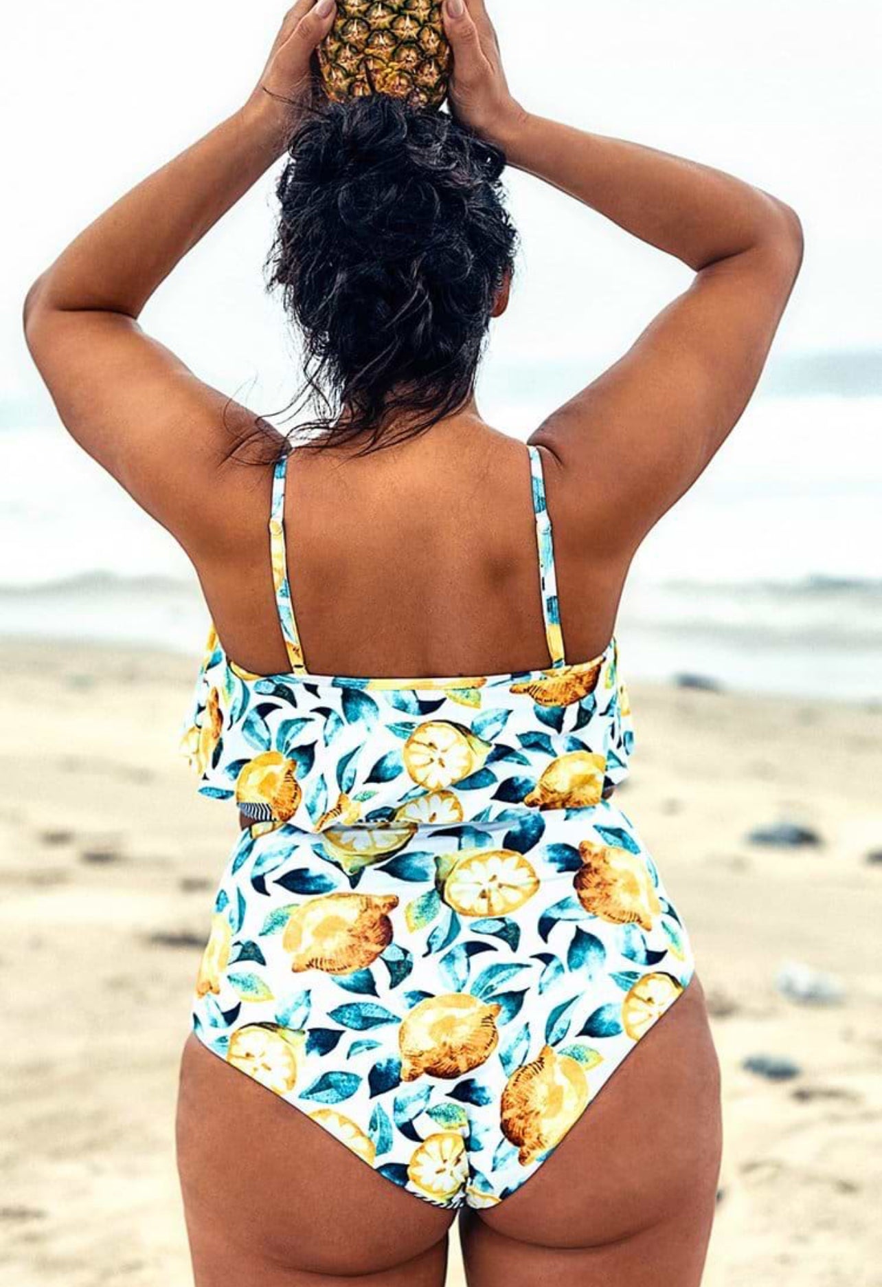 Women’s CUPSHE Leaf And Lemon Printed Plus Size Bikini