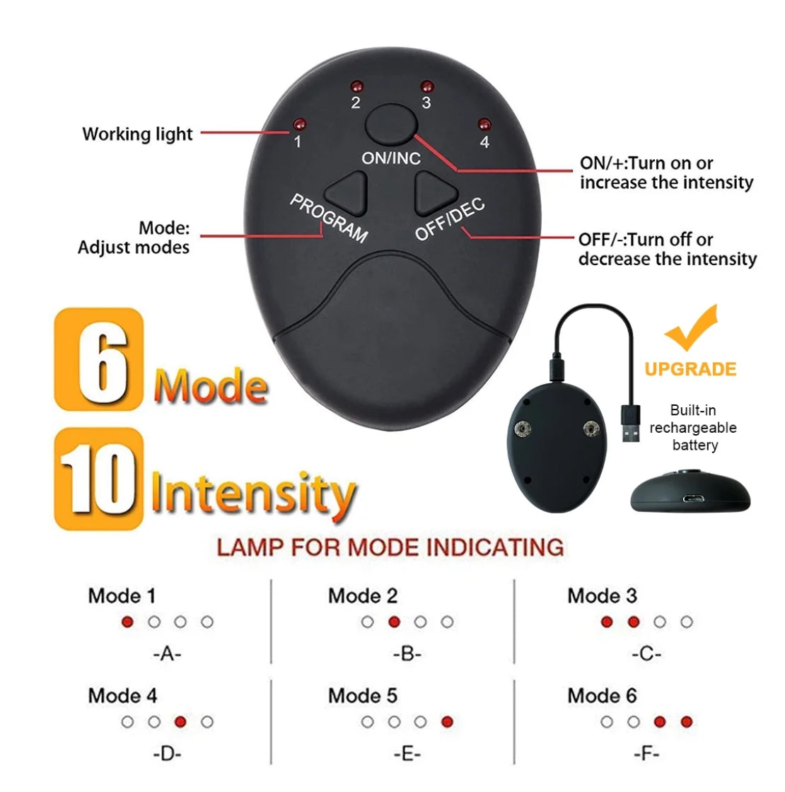 Muscle Toner EMS AB Toning Belt for Body Fitness 6 Modes 10 Levels for Abdomen Leg Arm Abdominal Workout Equipment for Men Women Portable Training Gear at Home Office Wireless Electric ABS Trainer