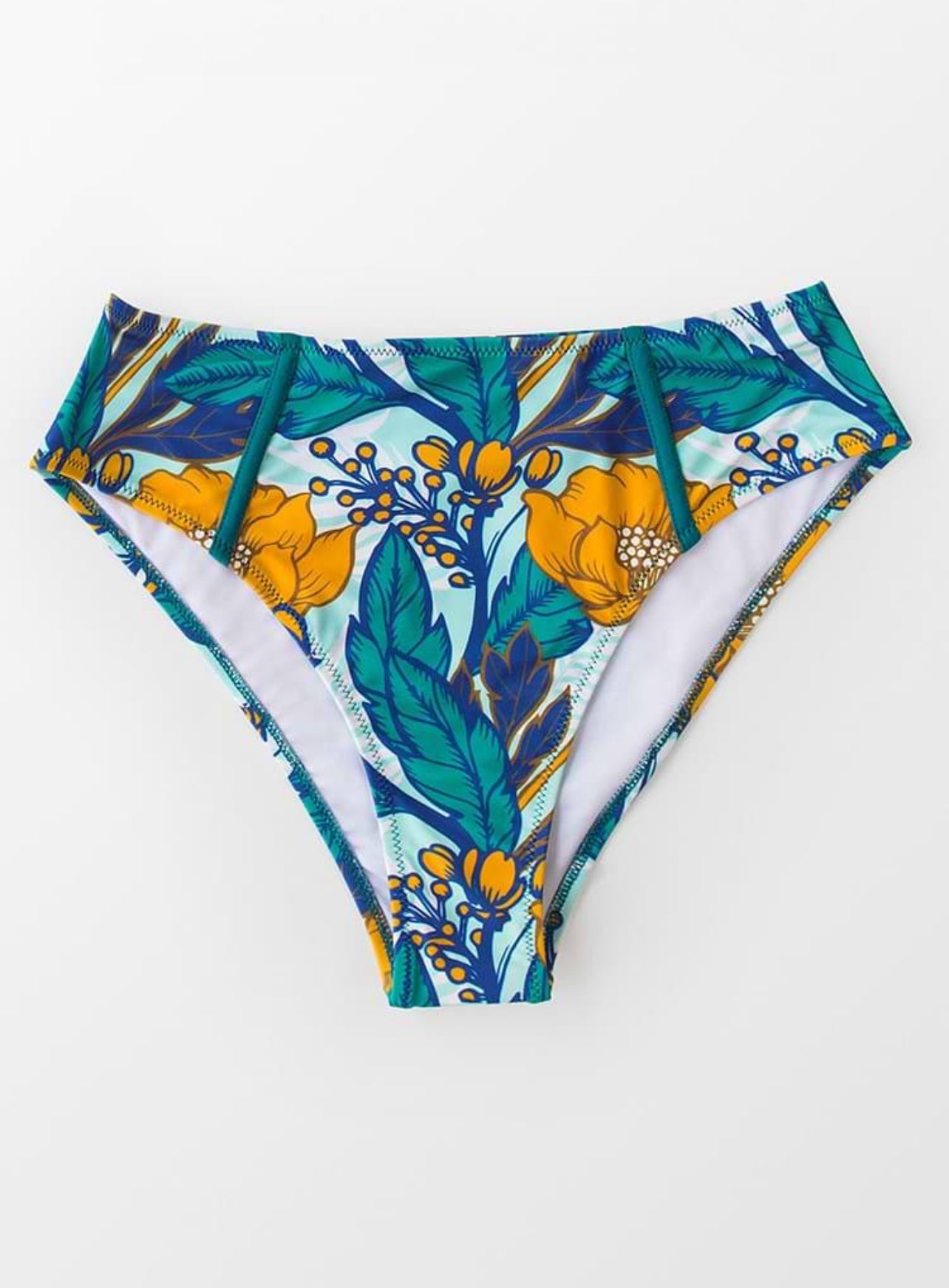 CUPSHE Women’s Floral and Leafy Print Bikini Bottom
