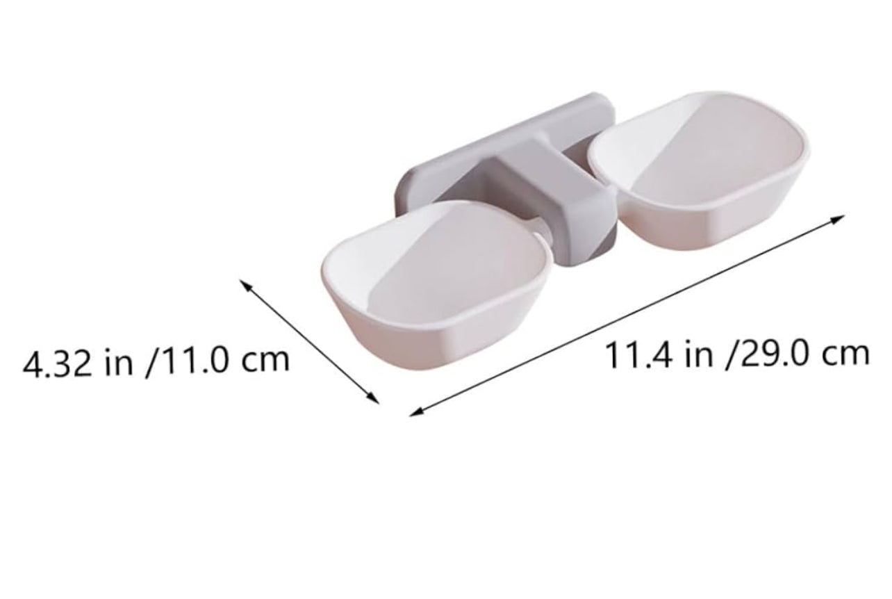 2-in-1 Cat Feeders Water Bowl Elevated Cat Bowls Auto Water Dispenser Multi-Function Pet Feeders Wall-Mounted Pet Feeding Station