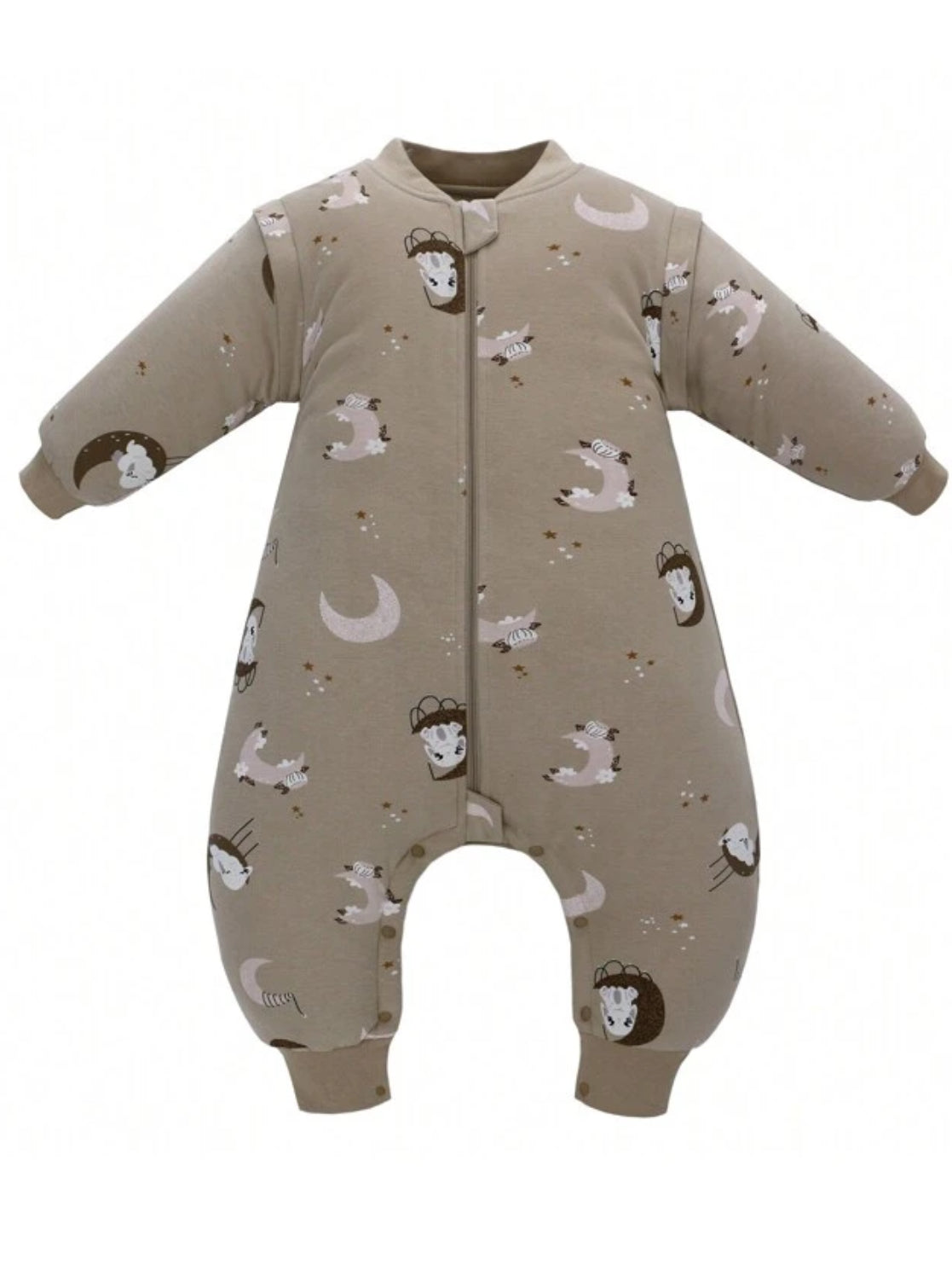 Thickened Baby Sleeping Bag With Detachable Sleeves, Legs Separation Design, Anti-Kick Quilt, Multi-Functional Winter Sleep Sack For Boys And Girls