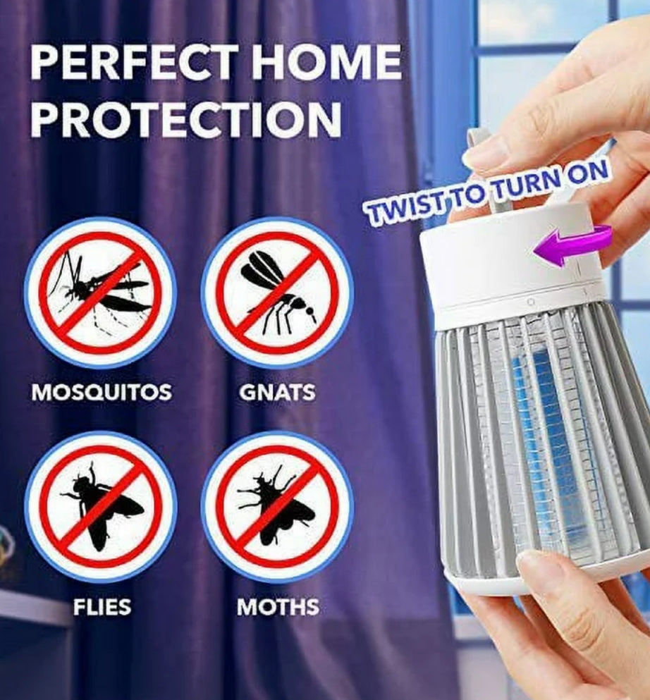 BuzzBGone Mosquito Zapper - 600V LED Indoor Bug Zapper Light with Rechargeable Battery, Up to 6 Hours Battery