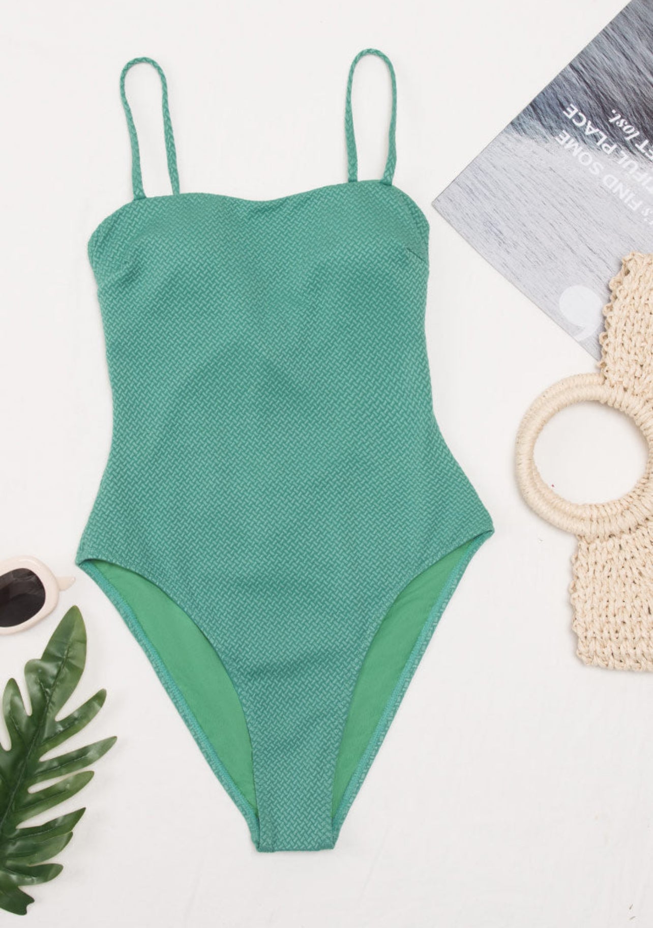 Swimsuit with lace up on the back