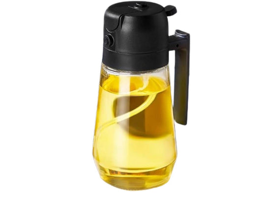 Oil Spray Bottle,Oil Spray Bottle, 2-in-1 Oil Dispenser And Vinegar Sprayer, 2024 New Leakproof Oil Dispenser For Kitchen, Glass Oil Bottle For Cooking Baking Roasting Grilling Salad (Color : Black)