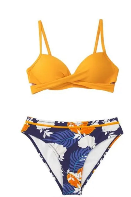 CUPSHE Push Up Floral Wrap Bikini Sets Women Sexy Thong Two Pieces