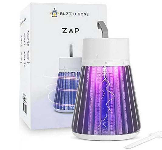 BuzzBGone Mosquito Zapper - 600V LED Indoor Bug Zapper Light with Rechargeable Battery, Up to 6 Hours Battery