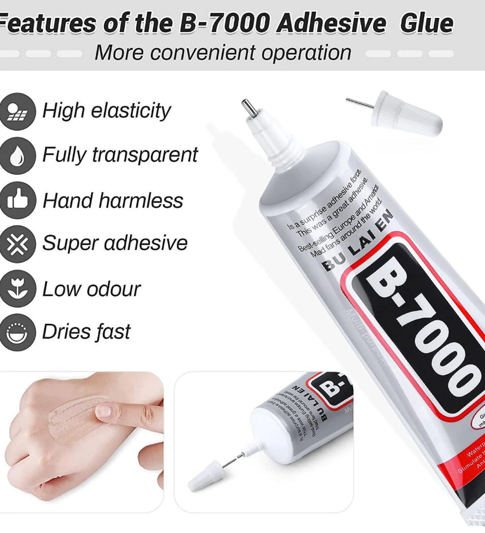 B7000 Jewelry Bead Glue, Clear 3.7 Fl Oz B7000 Multipurpose Adhesive Super Glue(110 Ml/ 3.7oz)