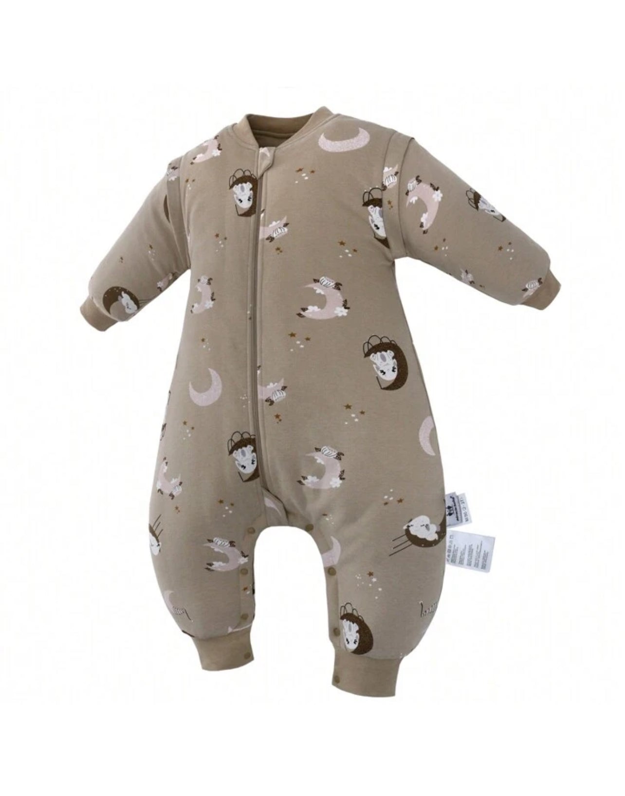 Thickened Baby Sleeping Bag With Detachable Sleeves, Legs Separation Design, Anti-Kick Quilt, Multi-Functional Winter Sleep Sack For Boys And Girls