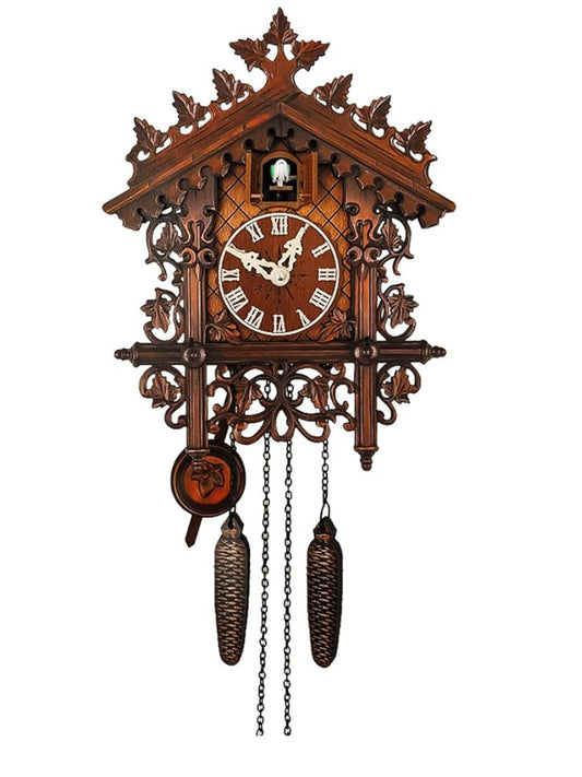 Wall Clock, Wooden Cuckoo Clock, Creative Decoration Cuckoo Clock, Battery Operated Alarm Clock for Indoor Walls Courtyards Living Rooms Halls Offices