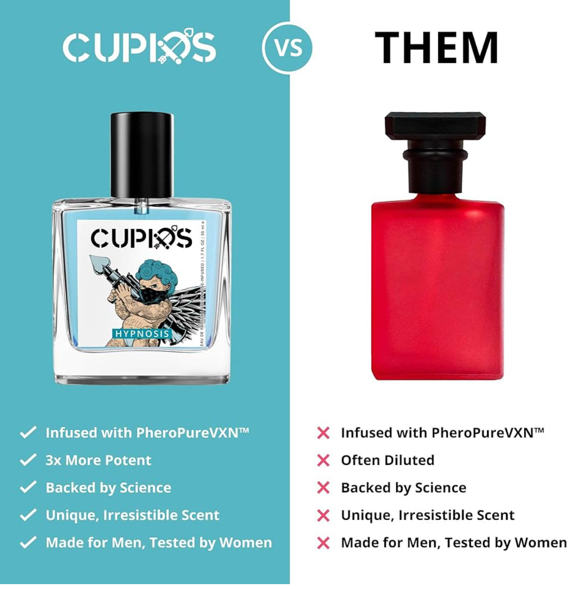 Hypnosis - Pheromone Infused Cologne for Men - Pheromone Perfume for Men Fragrance 1.7 fl oz