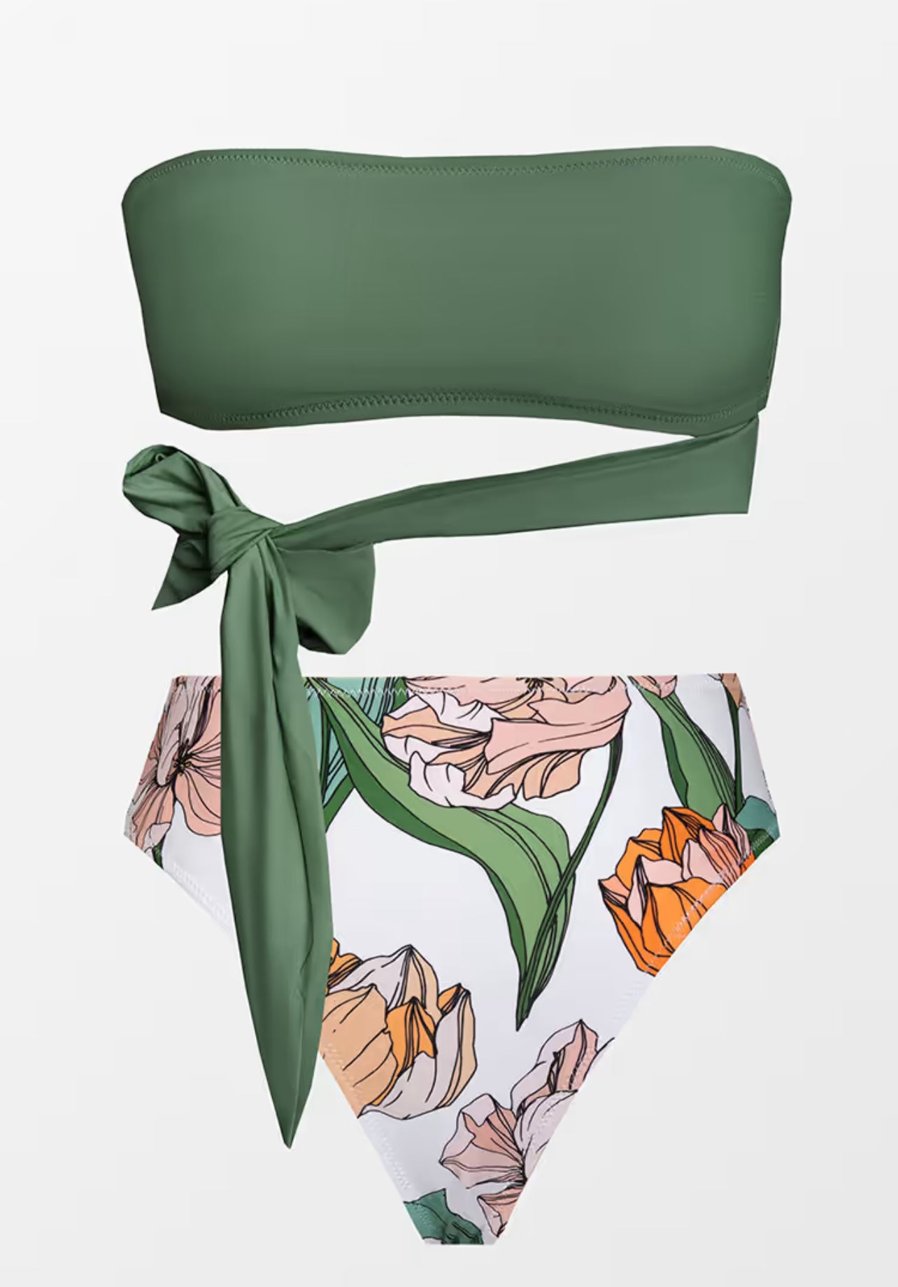 CUPSHE Women’s Paula Bandeau High Waisted Bikini