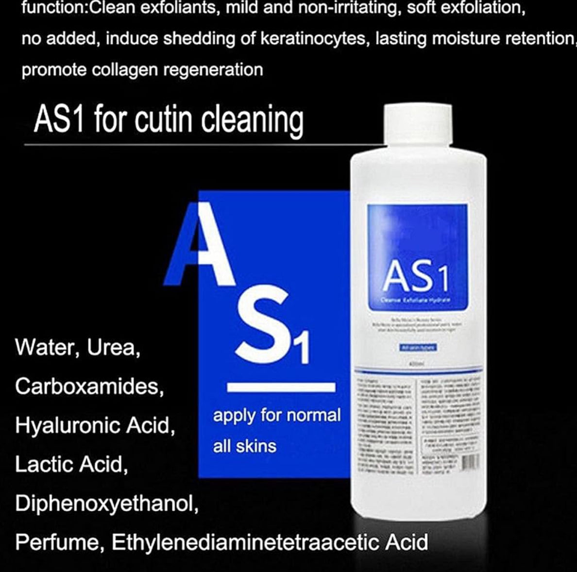 Aqua Peeling Solution AS1 SA2 AO3 Facial Serum Cleansing Liquid 13.5 fl oz Moisturizing Skin Care for Facial Machine Solution