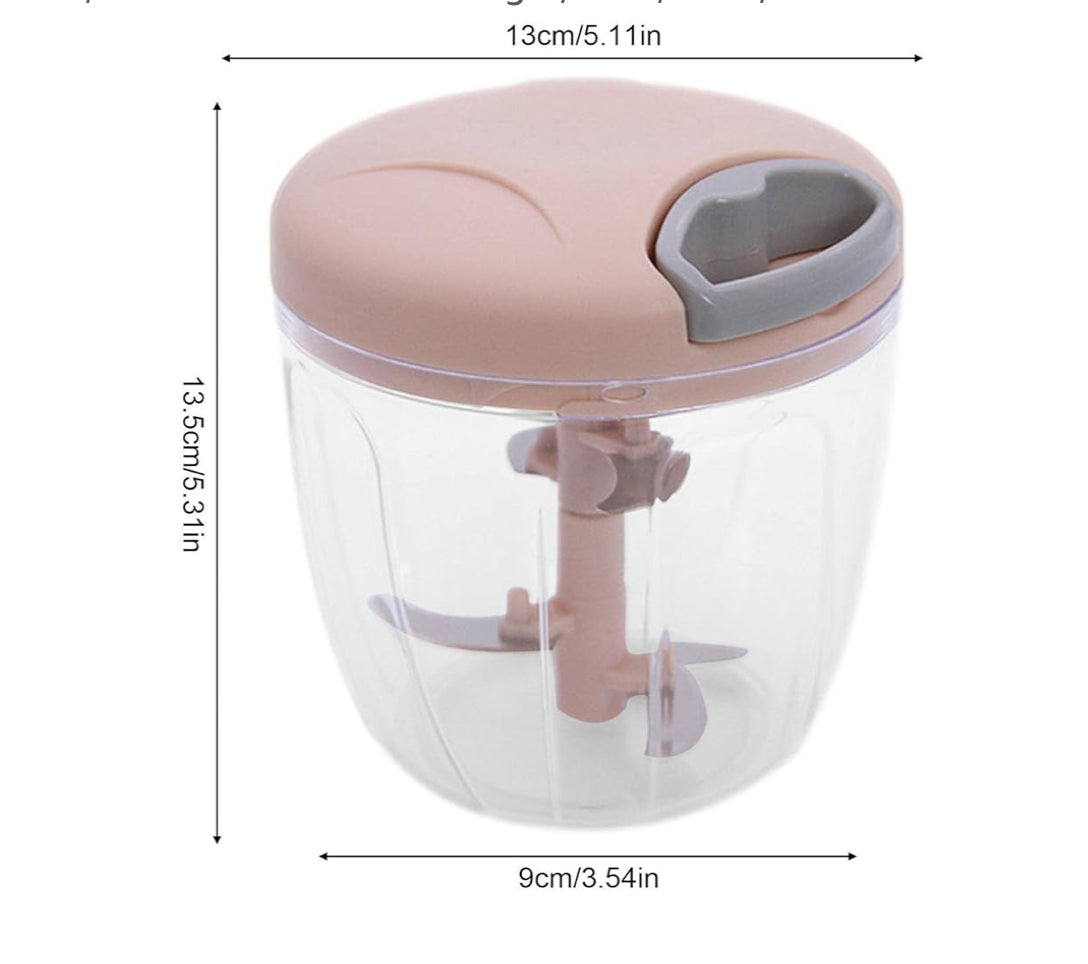 The Crank Chop Manual Food Chopper - Manual Food Choppers,Hand Pull Garlic Crusher, Food Processor for Ginger, Chili, Fruit,