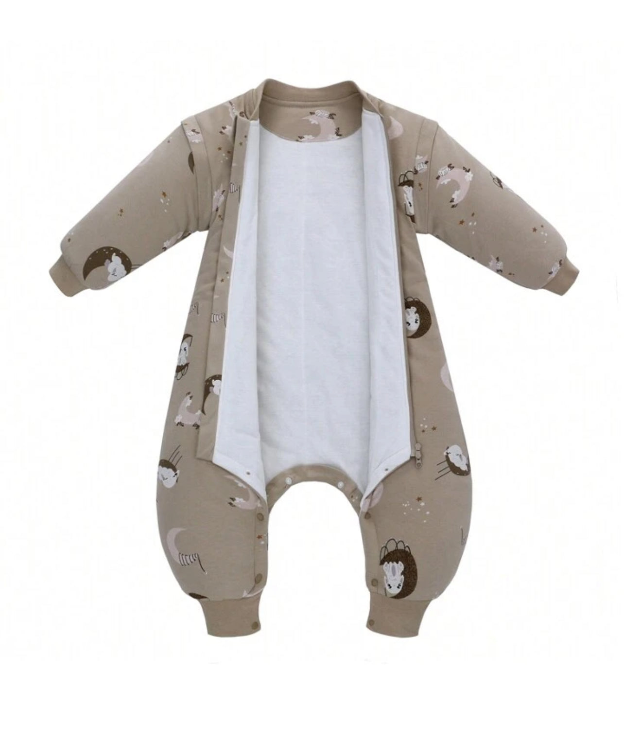 Thickened Baby Sleeping Bag With Detachable Sleeves, Legs Separation Design, Anti-Kick Quilt, Multi-Functional Winter Sleep Sack For Boys And Girls