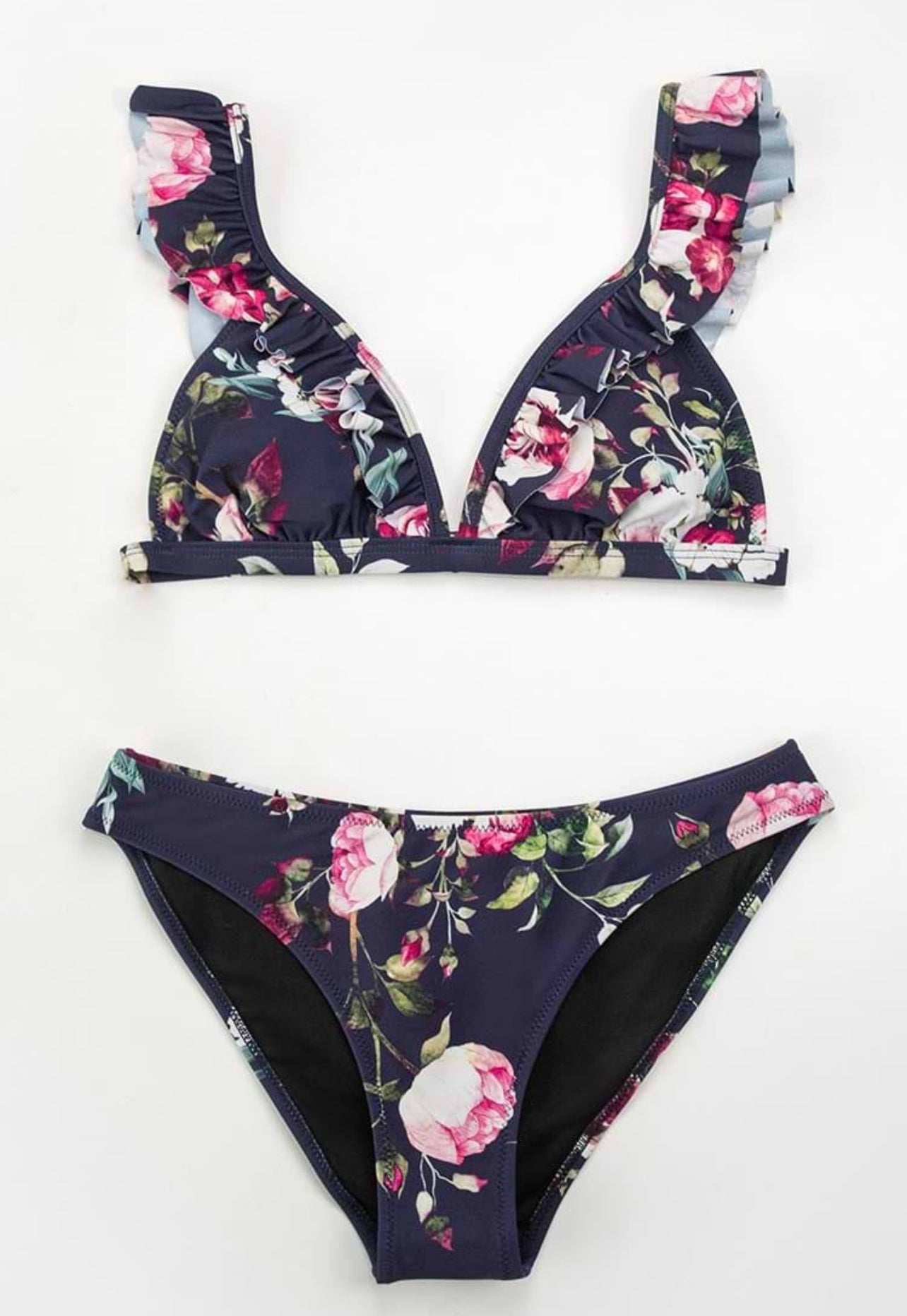 CUPSHE Women’s Ruffle Floral Bikini