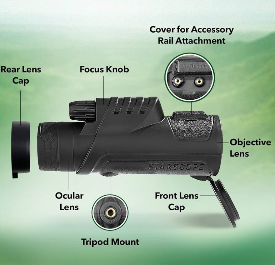 StarScope G3 Monocular Telescope, 10x High Power Monocular, Monocular Telescope for Smartphone Photography,