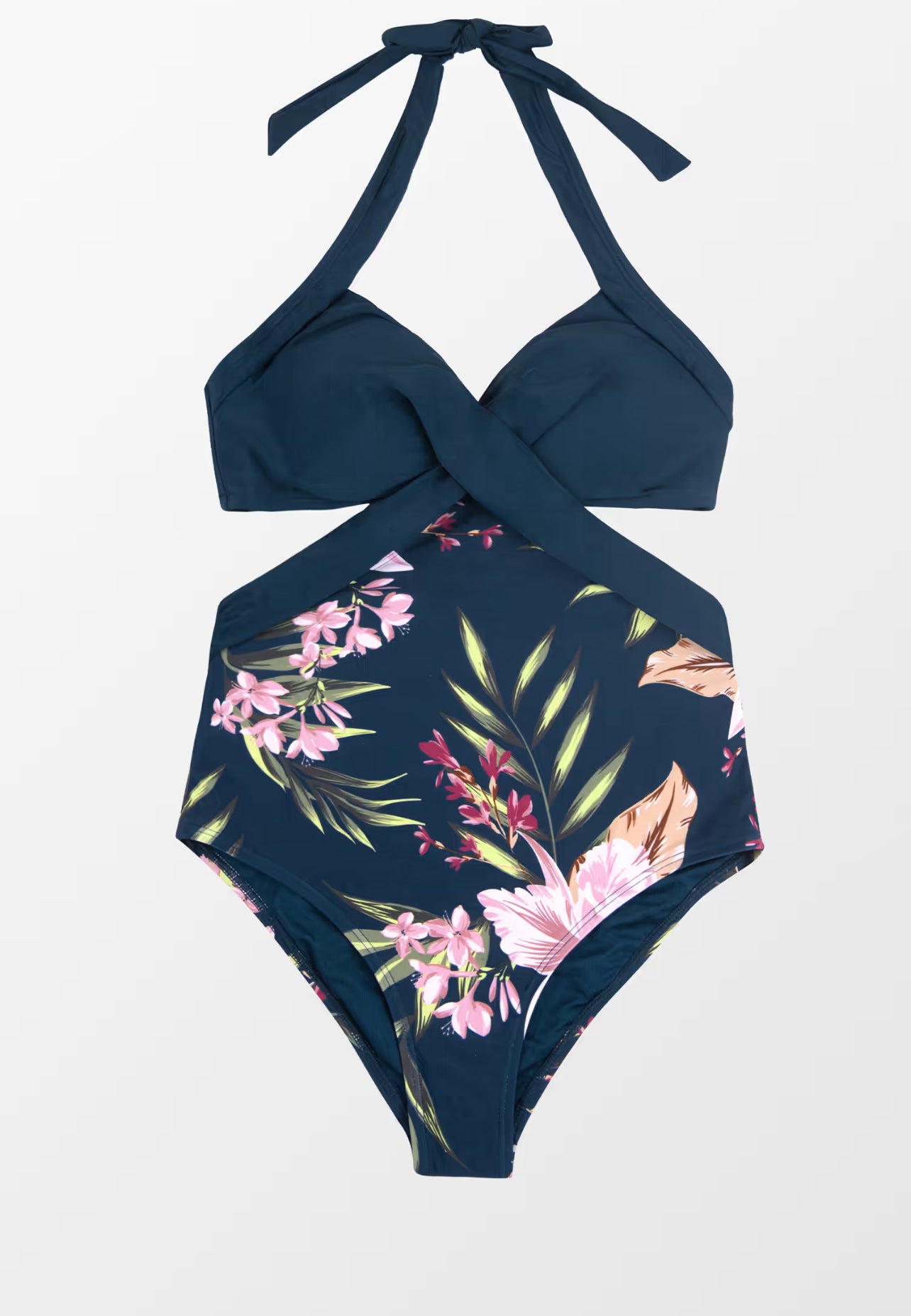 CUPSHE Winter Fantasy Wrap Front Cutout One Piece Swimsuit