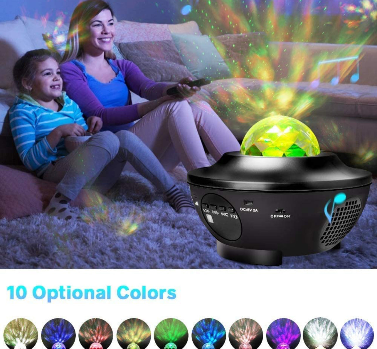 Starry Light RGB Light Projector with Bluetooth and Voice Control