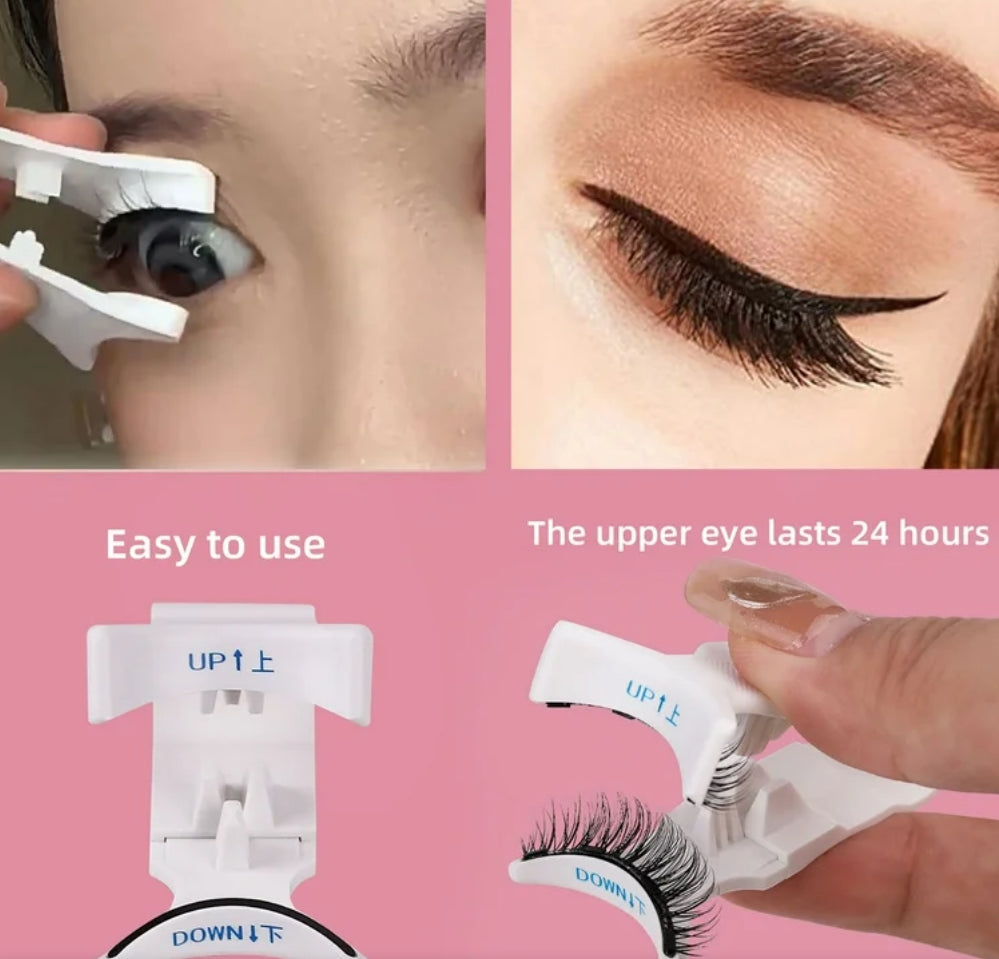 Natural Look Magnetic Eyelashes Kit - Reusable Magnetic Lashes with Applicator, No Glue Needed, 4 Magnets