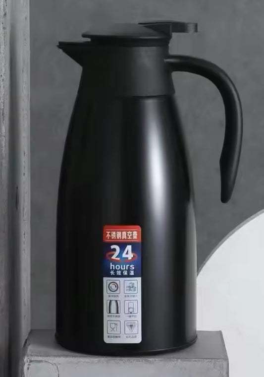 Vacuum Pot, 304 Stainless Steel, Leakproof Lid, 2 Liter Capacity, Portable Handle, Coffee Insulated Vacuum Dispenser