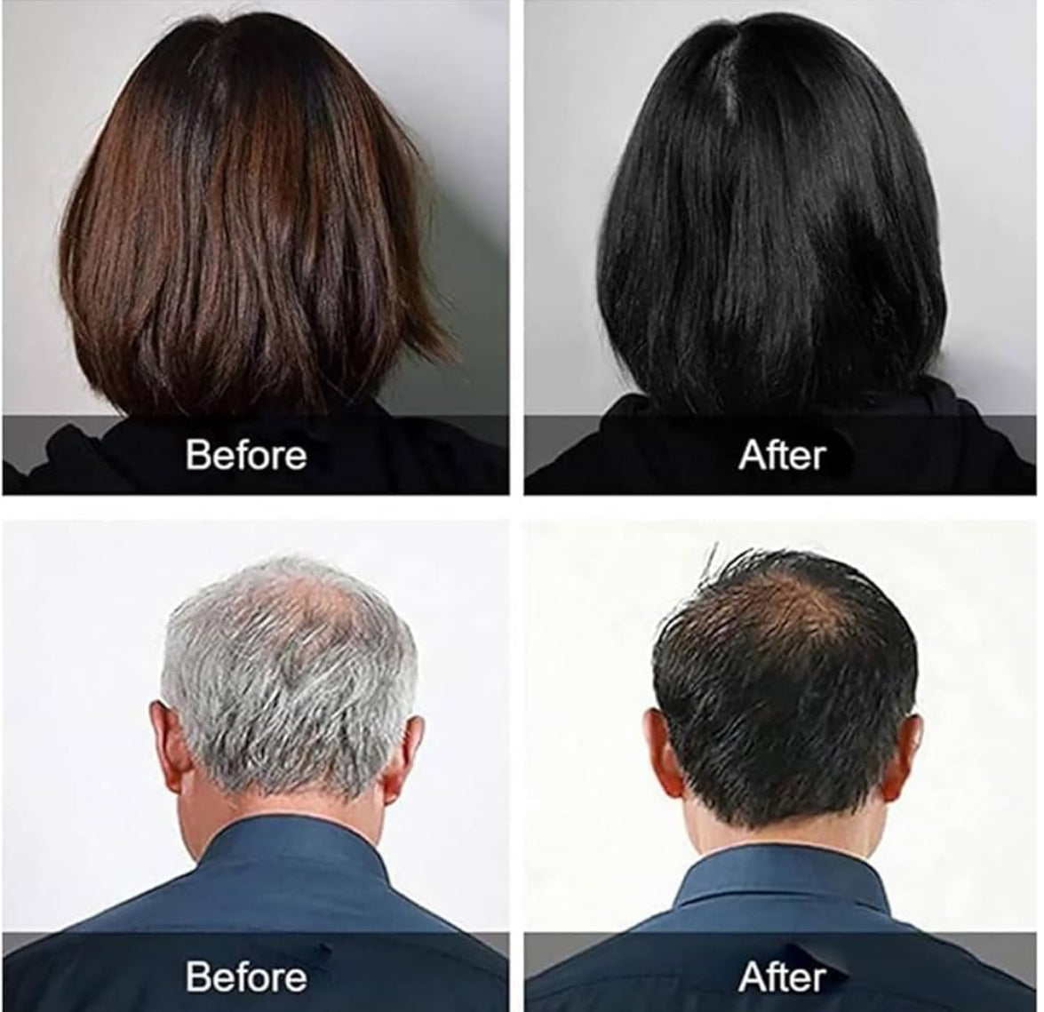 Herbal Shampoo, Korea Yaguan Black Hair Shampoo Hair Dye, Effective White Hair Turns To Black，Instant Black Hair Shampoo for Women Men, Lasts 30 Days (1PC- Brown)