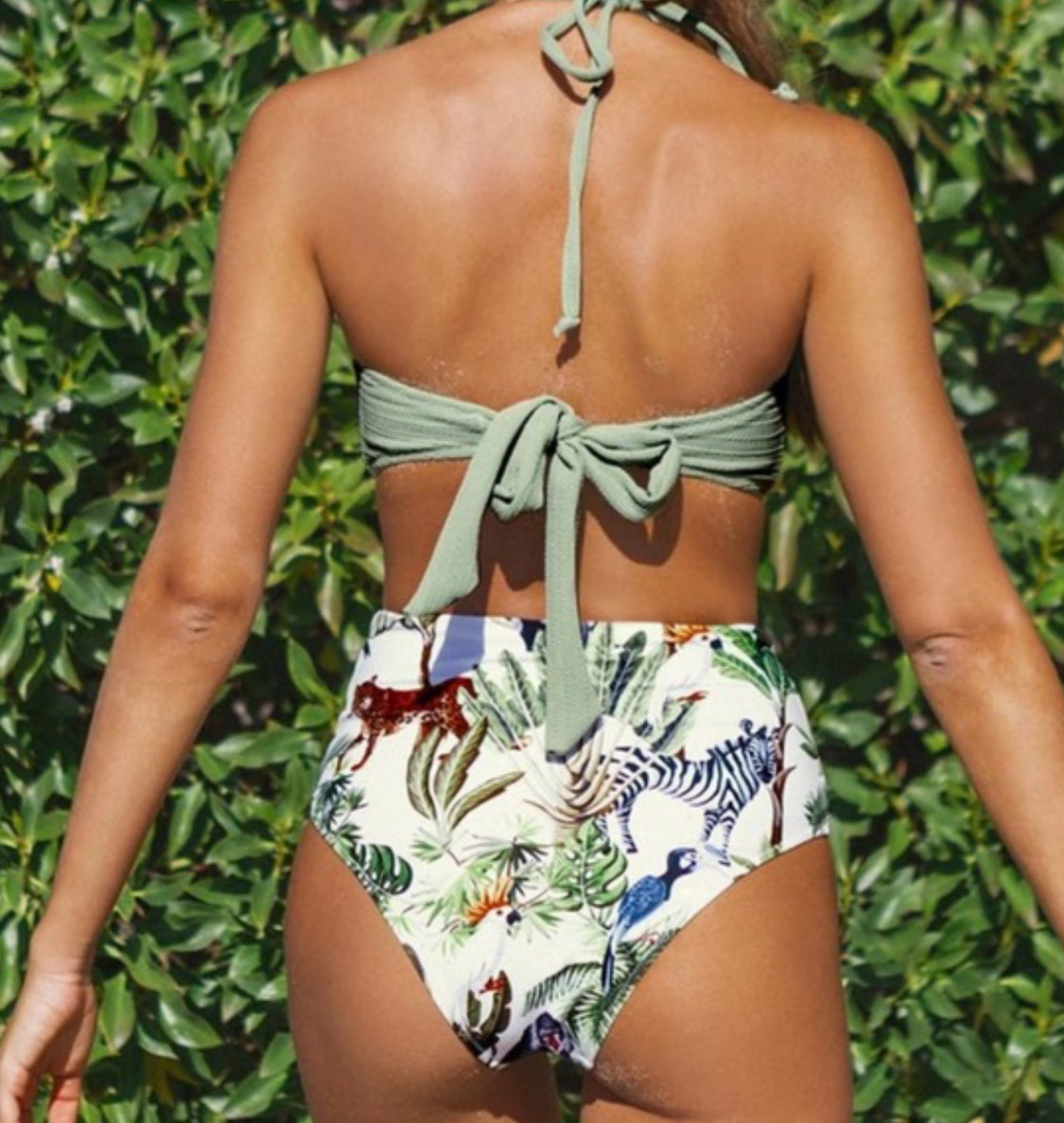 Cupshe Wild Safari High Waist Bikini