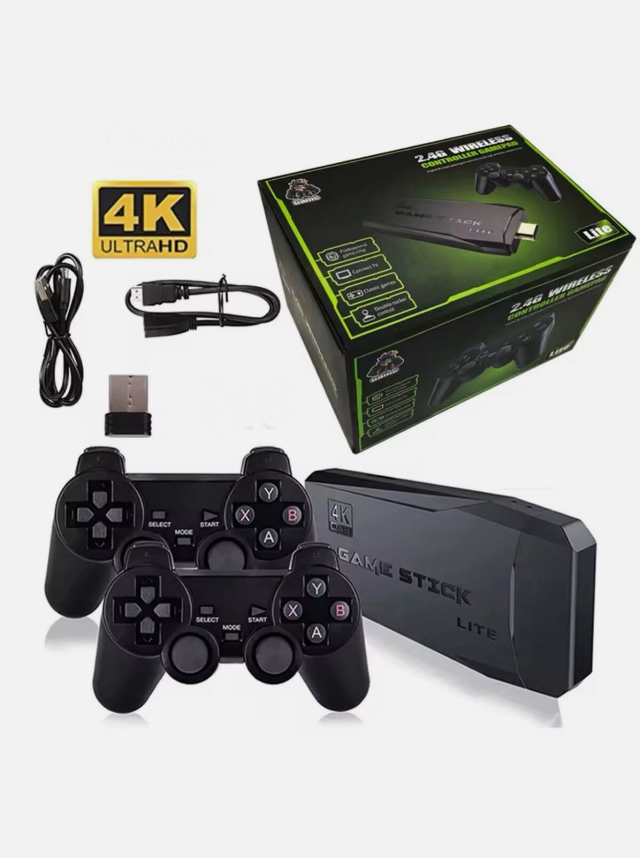 2.4G Wireless Controller Gamepad - 4K Ultra HD Game Stick 64G