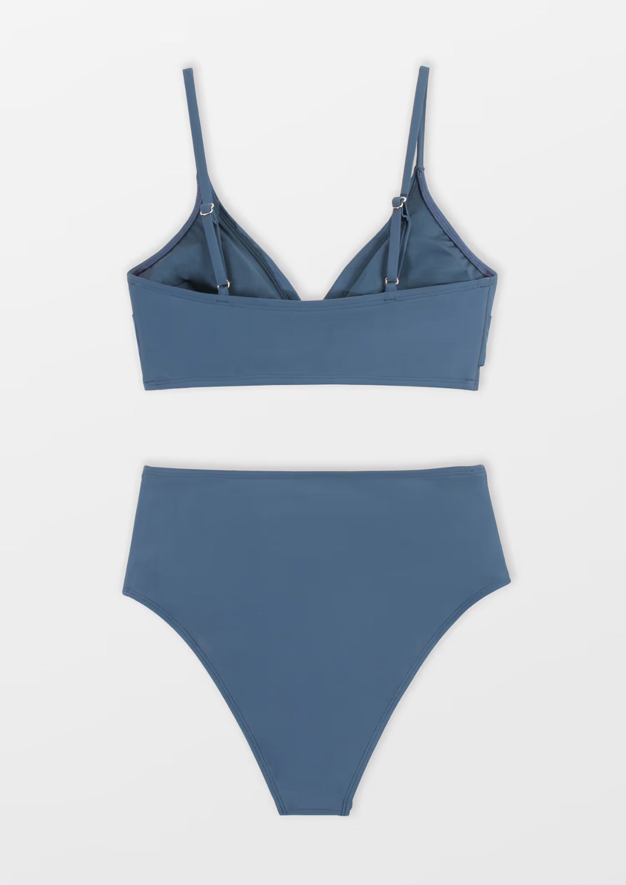 Marsala Wrap Blue Front Bralette & Asymmetric High Waist Bikini Se  mm