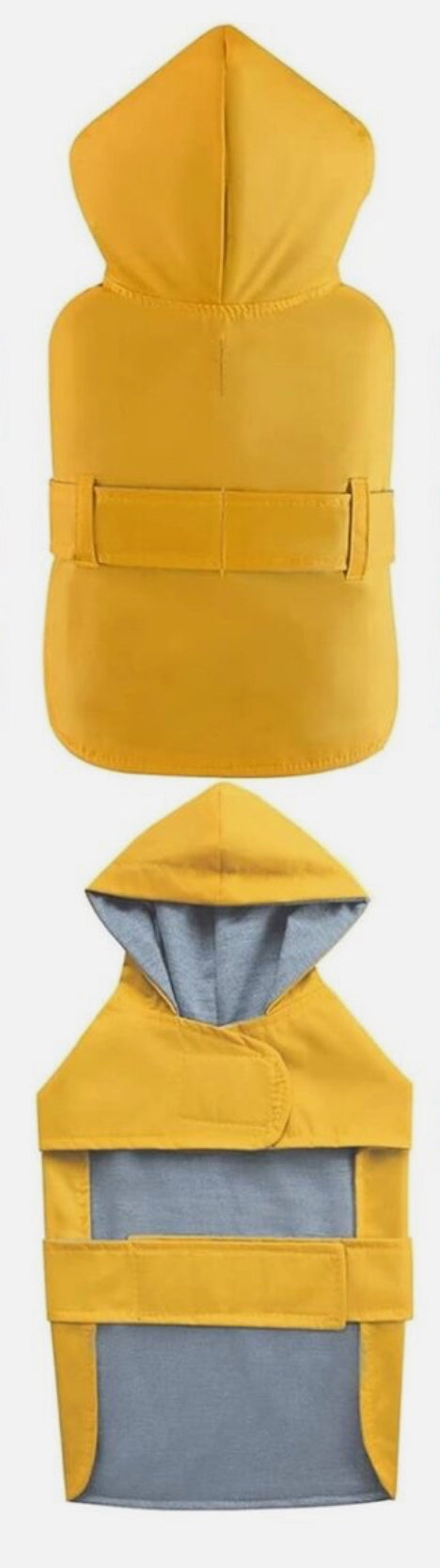 LeerKing Dog Raincoat Poncho with Cotton Lining Leash Hole Waterproof Hooded