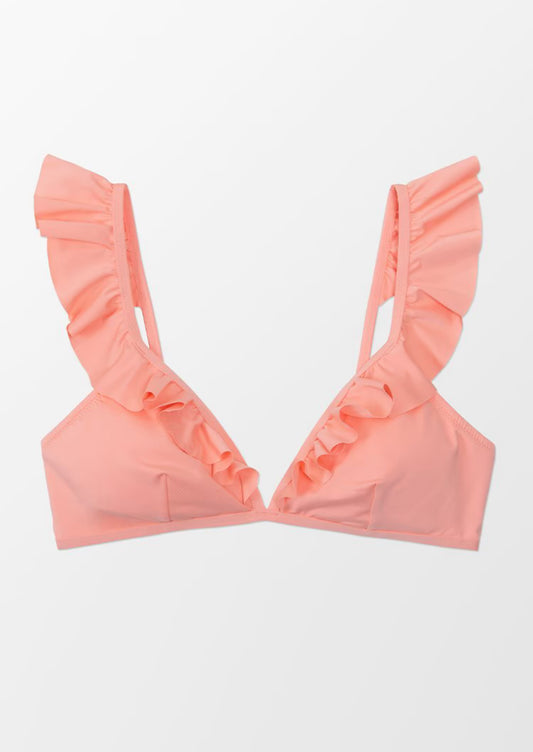 CUPSHE Aubree Ruffle V-neck Back Hook Women’s Bikini Top
