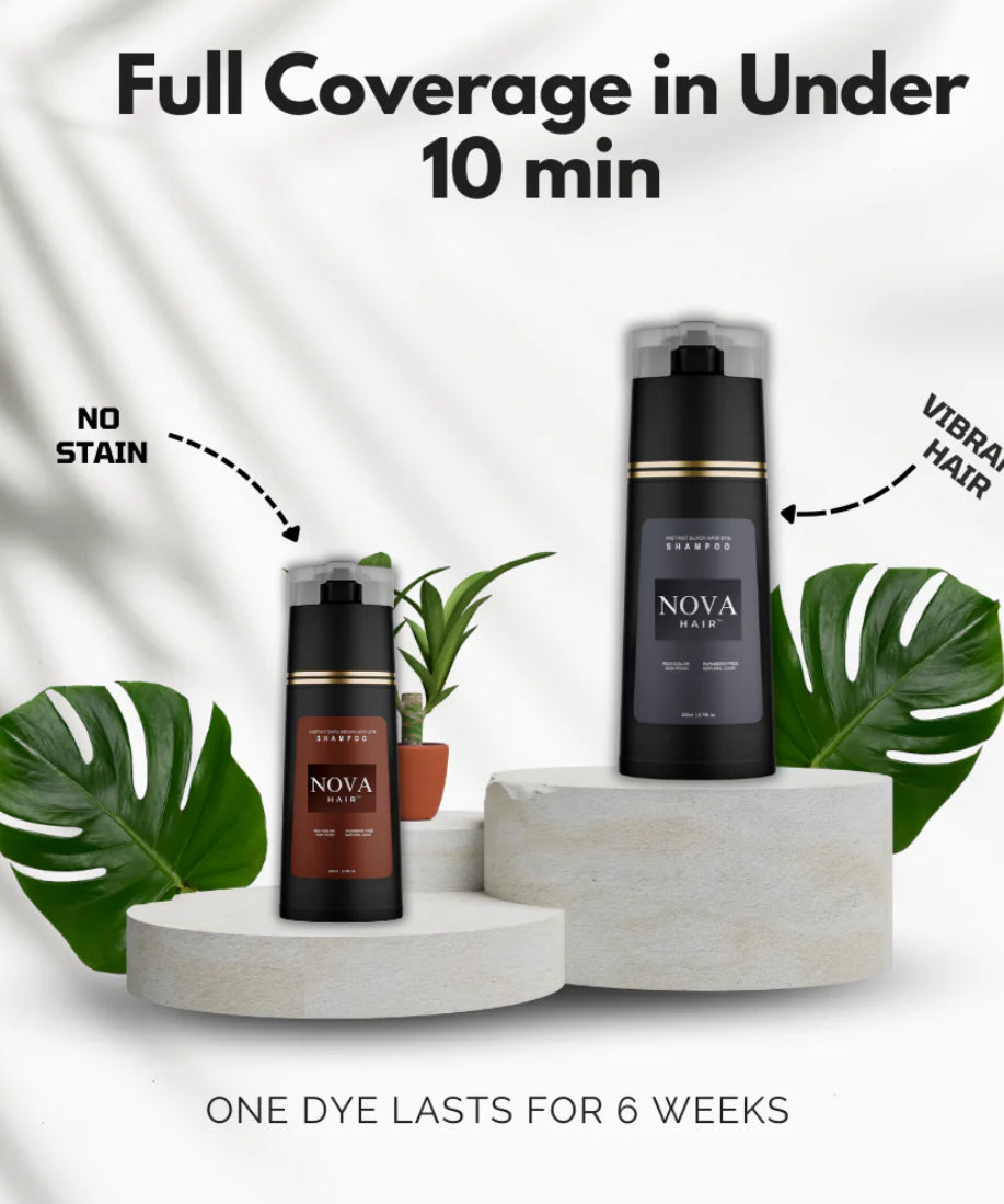 NovaHair Instant Dye Shampoo Dark Brown