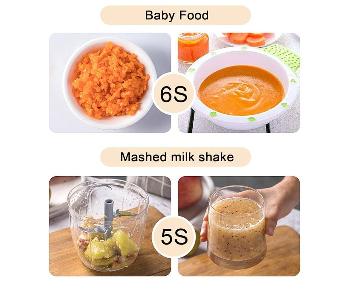 The Crank Chop Manual Food Chopper - Manual Food Choppers,Hand Pull Garlic Crusher, Food Processor for Ginger, Chili, Fruit,