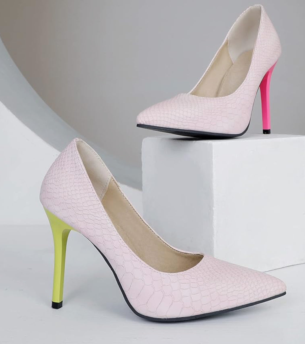 Women's Banquet Stilettos Pointy Toe 10Cm Heel Slip On Pumps Party Shoes Size 6