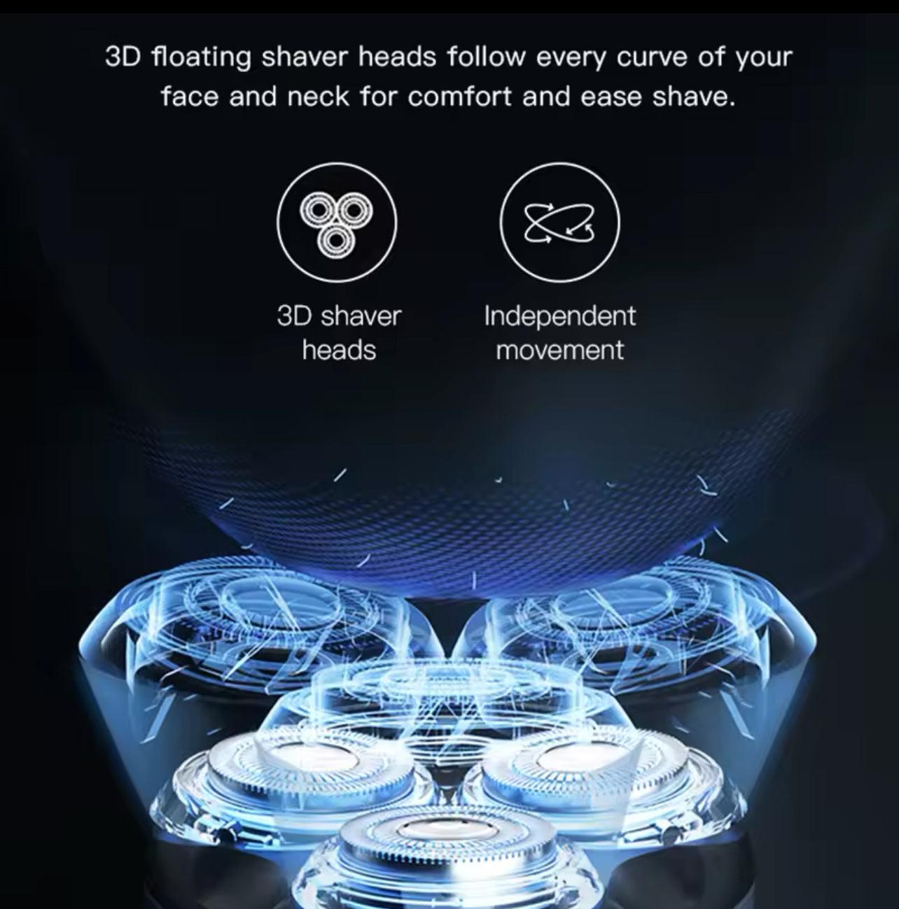 ENCHEN Blackstone Plus Electrical Rotary Shaver Full Body Washable IPX7 Waterproof Dry Wet Dual Use Rechargeable Shaving Machine