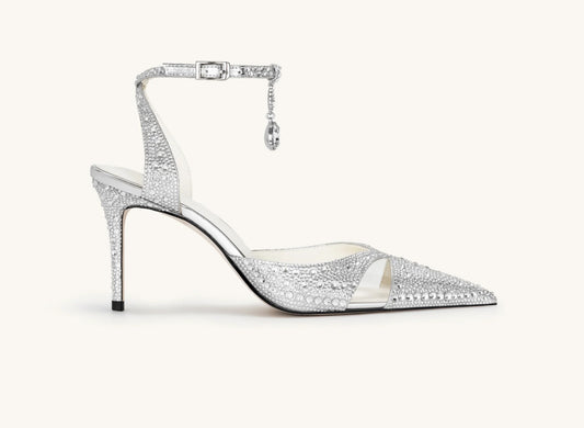 JW PEI Haidi Artificial Crystal Pumps - Silver