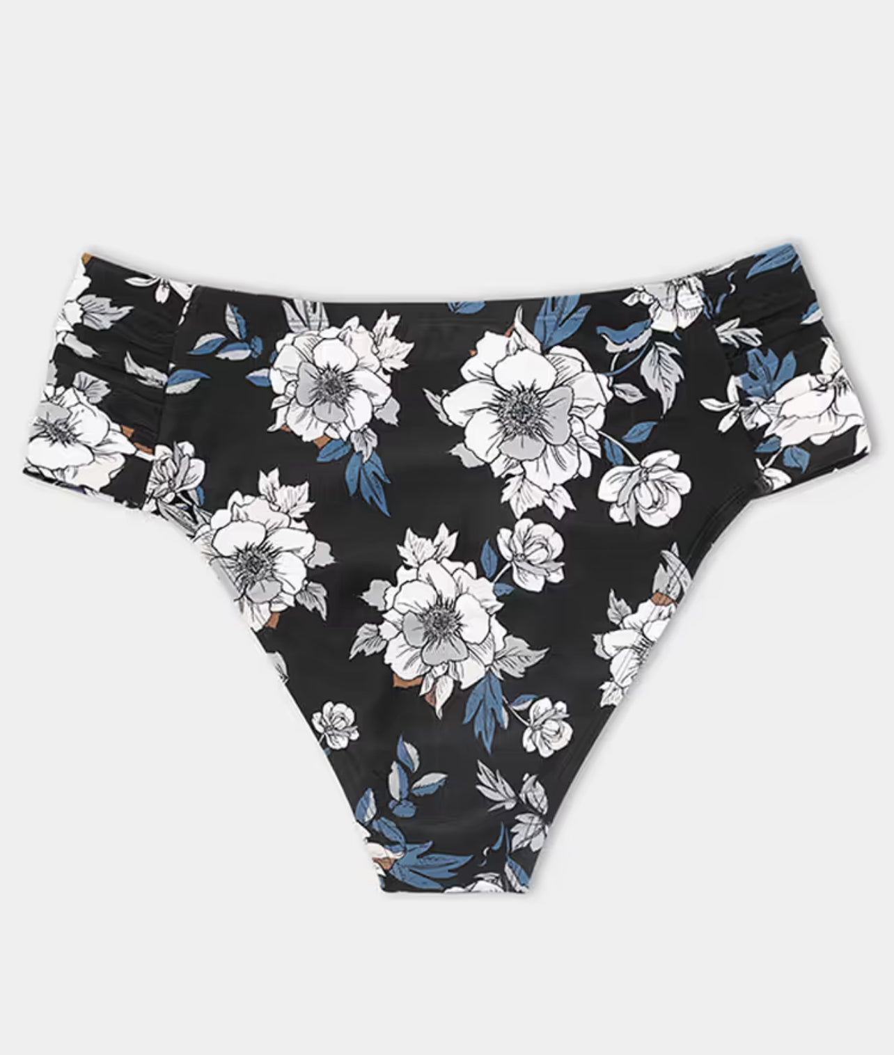 CUPSHE Women’s Side Shirred Hipster Tummy Control Plus Size Bikini Bottom