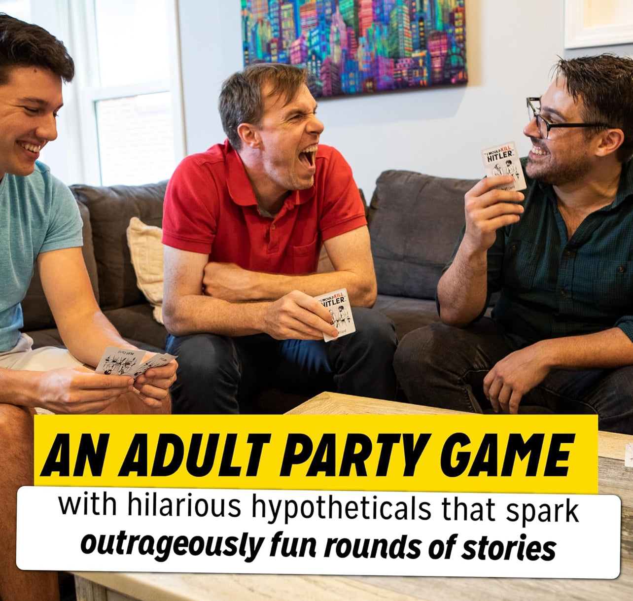 I Would Kill Hitler" - 'The What Would You Do?' Adult Party Game of Hilarious Hypotheticals - Fun Board Game for Adults - Game Night Games - Fun Game for Group Game Night  (3-8 Players)