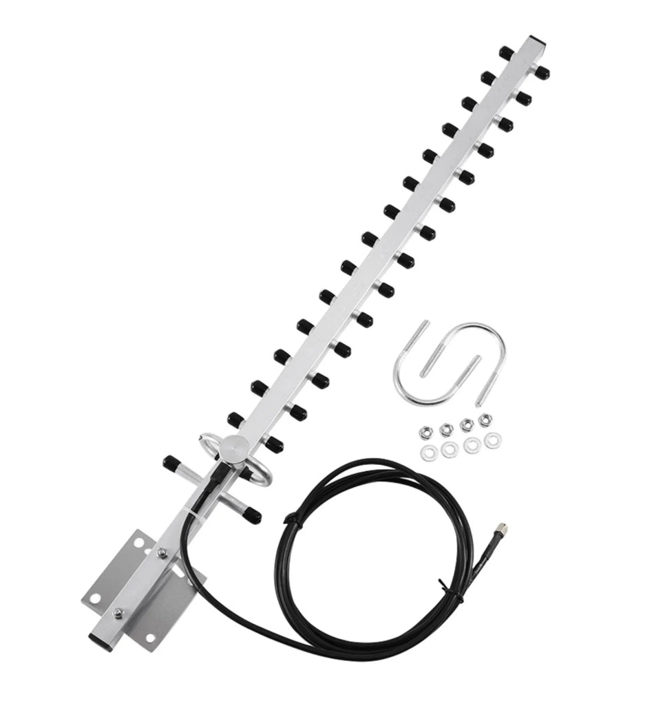 1.5M 2.4GHz 25DBI High Gain Yagi WLAN WiFi Wireless Directional Antenna Booster With RP-SMA Connector For Wireless Network Router Reapter USB Adapter