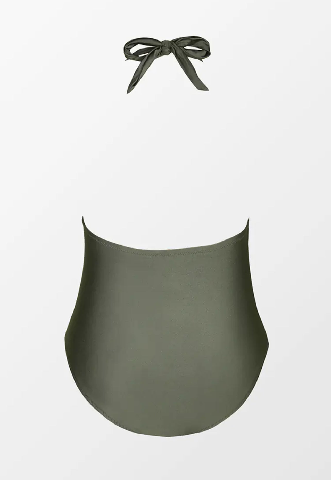 CUPSHE Olive Halter Plus Size One Piece Swimsuit