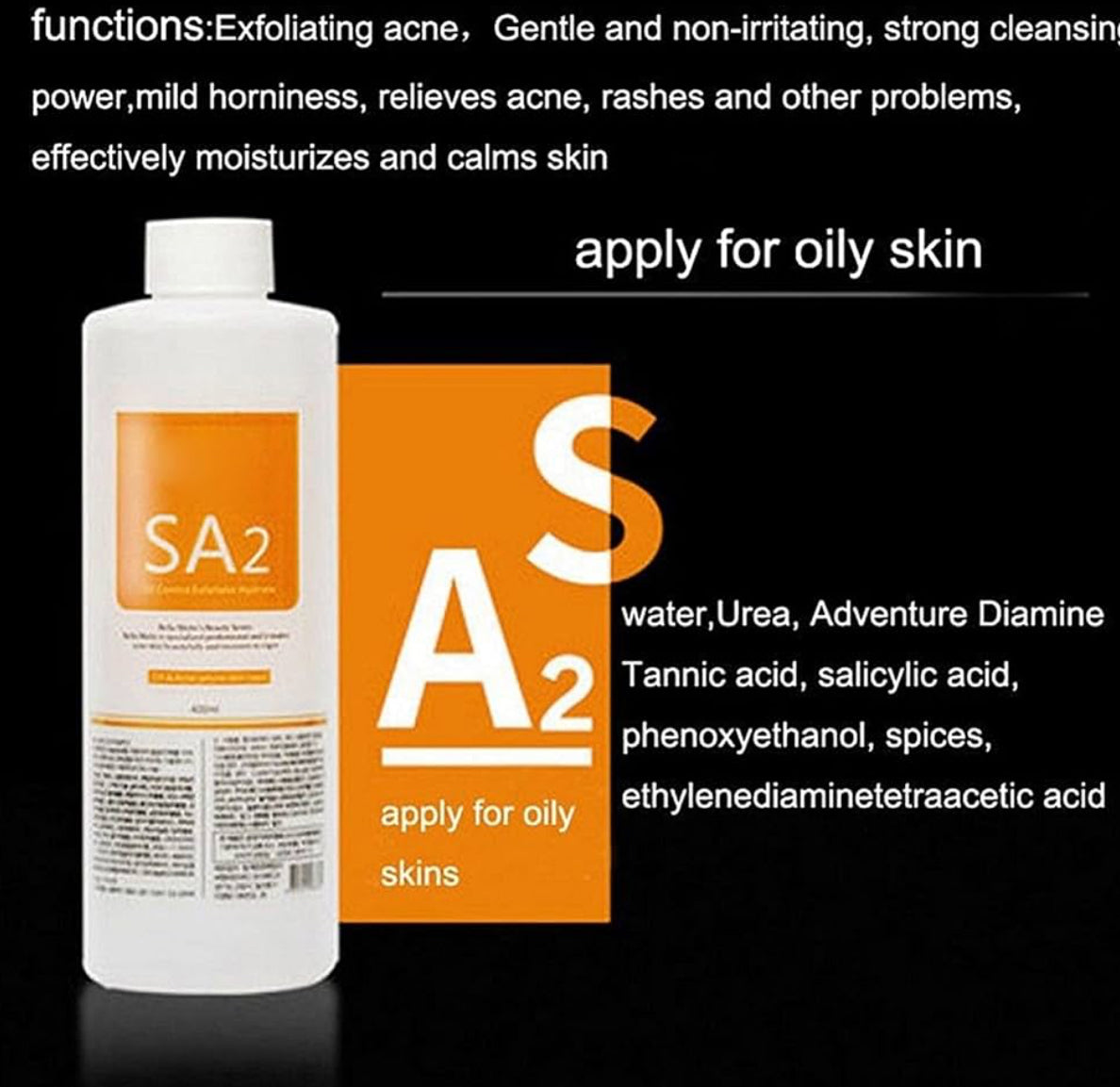 Aqua Peeling Solution AS1 SA2 AO3 Facial Serum Cleansing Liquid 13.5 fl oz Moisturizing Skin Care for Facial Machine Solution