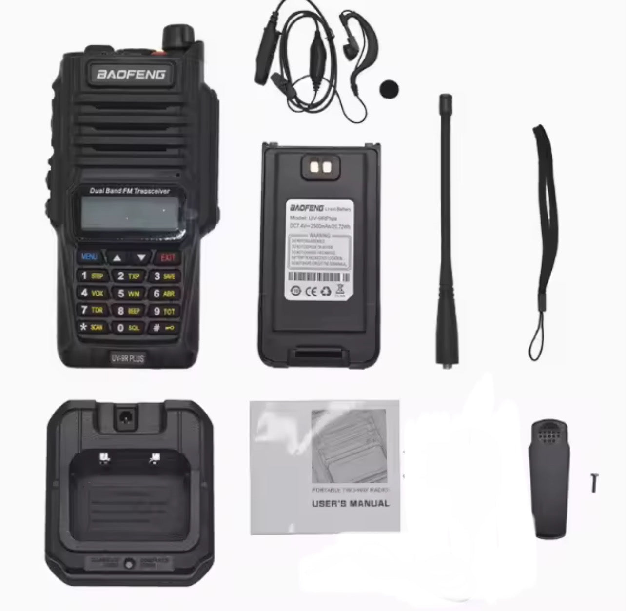 Baofeng UV-9R Plus Walkie Talkie Waterproof 8W UHF VHF Dual Band Ham CB Radio